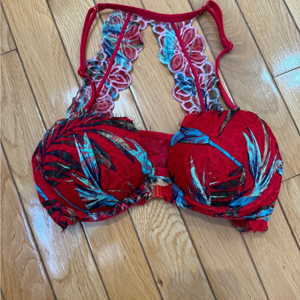 PINK bralette with clip in front